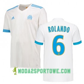 Koszulka Olympique Marsylia ROLANDO 6 Domowe Stroje Piłkarskie 2017/18 Krótki Rękaw