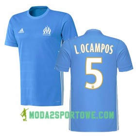 Koszulka Olympique Marsylia LUCAS OCAMPOS 5 Wyjazdowe Stroje Piłkarskie 2017/18 Krótki Rękaw