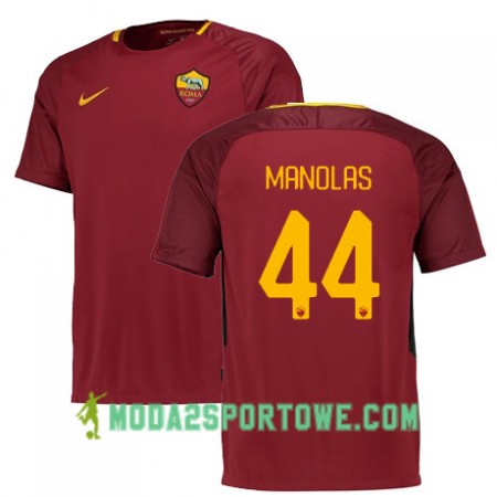 Koszulka AS Roma MANOLAS 44 Domowe Stroje Piłkarskie 2017/18 Krótki Rękaw