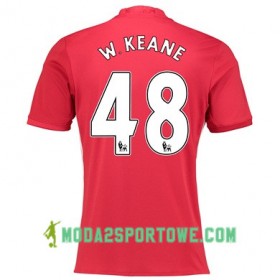 Koszulka Manchester United W KEANE 48 Domowe Stroje Piłkarskie 2017/18 Krótki Rękaw