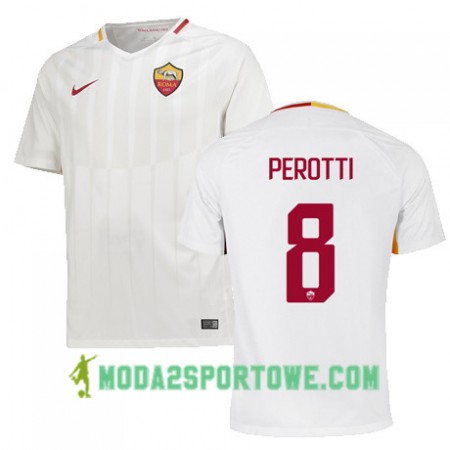 Koszulka AS Roma PEROTTI 8 Wyjazdowe Stroje Piłkarskie 2017/18 Krótki Rękaw