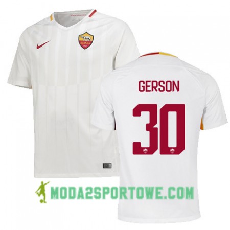 Koszulka AS Roma GERSON 30 Wyjazdowe Stroje Piłkarskie 2017/18 Krótki Rękaw