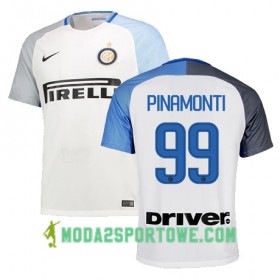 Koszulka Inter Mediolan PINAMONTI 99 Wyjazdowe Stroje Piłkarskie 2017/18 Krótki Rękaw