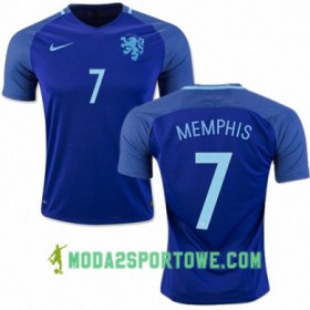 Koszulka Holandia MEMPHIS DEPAY Wyjazdowe Stroje Piłkarskie 2016/17 Krótki Rękaw