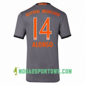 Koszulka Bayern Monachium ALONSO 14 Wyjazdowe Stroje Piłkarskie 2017/18 Krótki Rękaw
