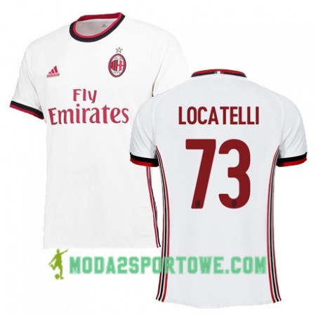 Koszulka AC Milan LOCATELLI 73 Wyjazdowe Stroje Piłkarskie 2017/18 Krótki Rękaw