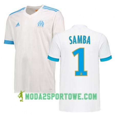 Koszulka Olympique Marsylia BRICE SAMBA 1 Domowe Stroje Piłkarskie 2017/18 Krótki Rękaw