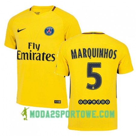 Koszulka Paris SG MARQINHOS 5 Wyjazdowe Stroje Piłkarskie 2017/18 Krótki Rękaw
