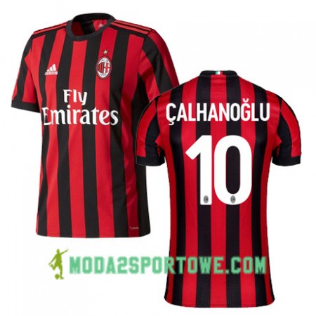 Koszulka AC Milan CALHANOGLU 10 Domowe Stroje Piłkarskie 2017/18 Krótki Rękaw
