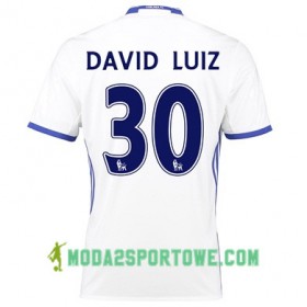 Koszulka Chelsea DAVID LUIZ 30 Trzeci Stroje Piłkarskie 2017/18 Krótki Rękaw