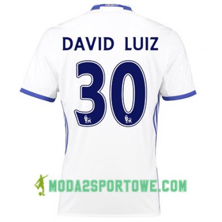 Koszulka Chelsea DAVID LUIZ 30 Trzeci Stroje Piłkarskie 2017/18 Krótki Rękaw