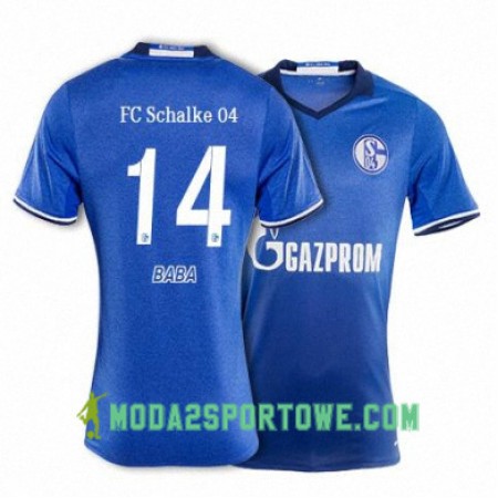 Koszulka FC Schalke 04 BABA 14 Domowe Stroje Piłkarskie 2017/18 Krótki Rękaw