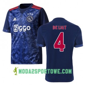 Koszulka Ajax Amsterdam Matthijs de Ligt 4 Wyjazdowe Stroje Piłkarskie 2017/18 Krótki Rękaw