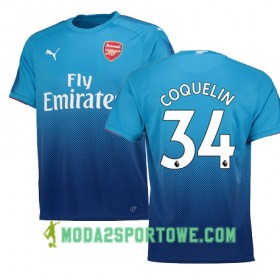 Koszulka Arsenal COQUELIN 34 Wyjazdowe Stroje Piłkarskie 2017/18 Krótki Rękaw