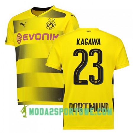 Koszulka Borussia Dortmund KAGAWA 23 Domowe Stroje Piłkarskie 2017/18 Krótki Rękaw