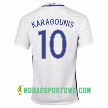 Koszulka Grecja GIORGOS KARAGOUNIS Domowe Stroje Piłkarskie 2016/17 Krótki Rękaw