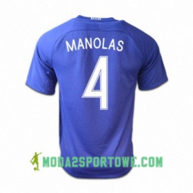 Koszulka Grecja KOSTAS MANOLAS Wyjazdowe Stroje Piłkarskie 2016/17 Krótki Rękaw