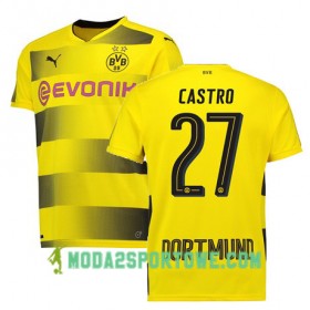 Koszulka Borussia Dortmund CASTRO 27 Domowe Stroje Piłkarskie 2017/18 Krótki Rękaw