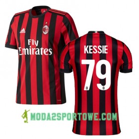 Koszulka AC Milan KESSIE 79 Domowe Stroje Piłkarskie 2017/18 Krótki Rękaw