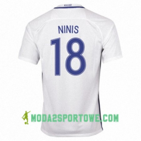 Koszulka Grecja SOTIRIS NINIS Domowe Stroje Piłkarskie 2016/17 Krótki Rękaw