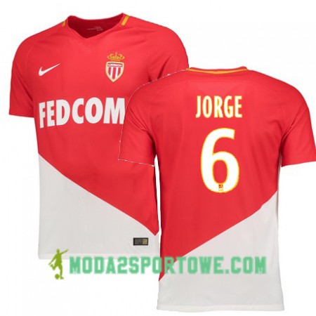 Koszulka AS Monaco JORGE 6 Domowe Stroje Piłkarskie 2017/18 Krótki Rękaw