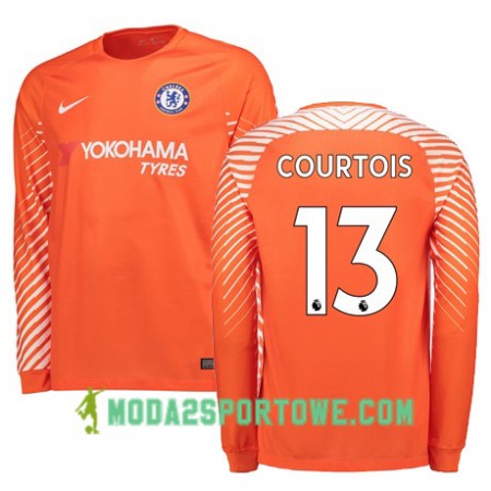 Koszulka Chelsea COURTOIS 13 Domowe Stroje Piłkarskie 2017/18 Długi Rękaw