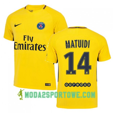 Koszulka Paris SG BLAISE MATUIDI 14 Wyjazdowe Stroje Piłkarskie 2017/18 Krótki Rękaw