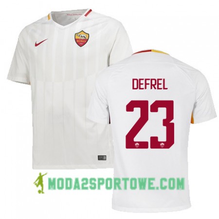 Koszulka AS Roma DEFREL 23 Wyjazdowe Stroje Piłkarskie 2017/18 Krótki Rękaw