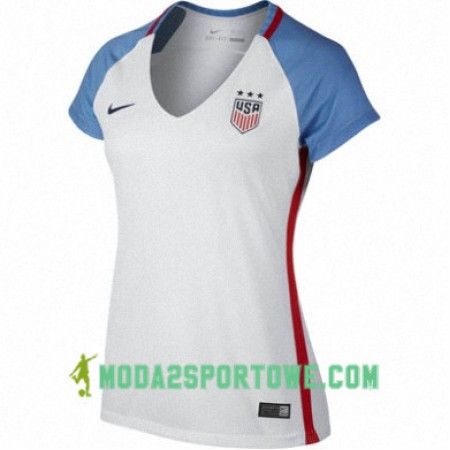 Koszulka Stany Zjednoczone Damska Domowe Stroje Piłkarskie 2016/17 Krótki Rękaw