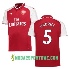 Koszulka Arsenal GABRIEL 5 Domowe Stroje Piłkarskie 2017/18 Krótki Rękaw