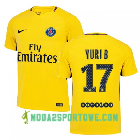 Koszulka Paris SG YURI BERCHICHE 17 Wyjazdowe Stroje Piłkarskie 2017/18 Krótki Rękaw