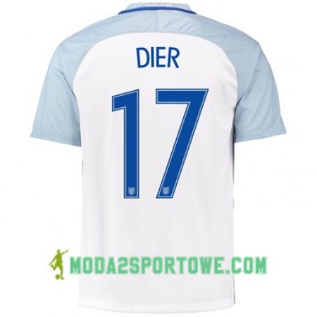 Koszulka Anglia DIER Domowe Stroje Piłkarskie Euro 2016