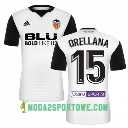 Koszulka Valencia CF ORELLANA Domowe Stroje Piłkarskie 2017/18 Krótki Rękaw
