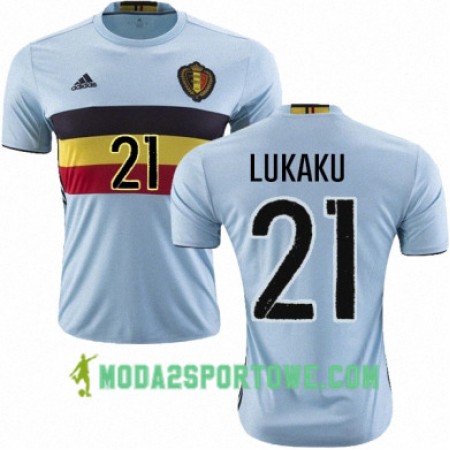 Koszulka Belgia JORDAN LUKAKU Wyjazdowe Stroje Piłkarskie Euro 2016