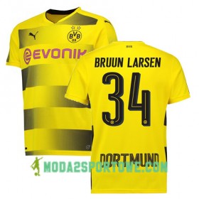 Koszulka Borussia Dortmund BRUUN LARSEN 34 Domowe Stroje Piłkarskie 2017/18 Krótki Rękaw