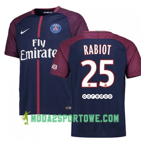 Koszulka Paris SG ADRIEN RABIOT 25 Domowe Stroje Piłkarskie 2017/18 Krótki Rękaw
