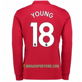 Koszulka Manchester United Ashley Young 18 Domowe Stroje Piłkarskie 2017/18 Długi Rękaw