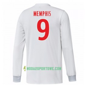 Koszulka Olympique Lyon Memphis Depay 9 Domowe Stroje Piłkarskie 2017/18 Długi Rękaw