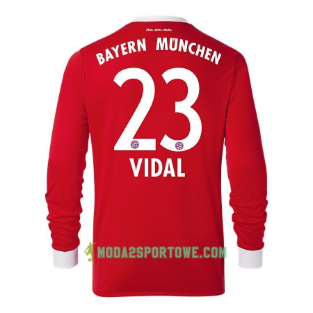 Koszulka Bayern Monachium Arturo Vidal 23 Domowe Stroje Piłkarskie 2017/18 Długi Rękaw