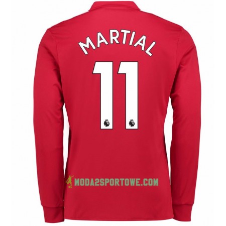 Koszulka Manchester United Anthony Martial 11 Domowe Stroje Piłkarskie 2017/18 Długi Rękaw