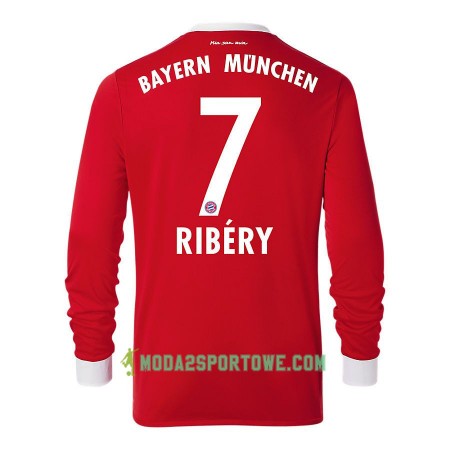 Koszulka Bayern Monachium Franck Ribery 7 Domowe Stroje Piłkarskie 2017/18 Długi Rękaw