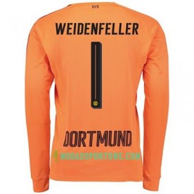 Koszulka Borussia Dortmund Bramkarska Roman Weidenfeller 1 Wyjazdowe Stroje Piłkarskie 2017/18 Długi Rękaw