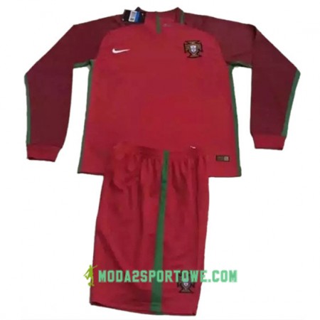 Koszulka Portugalia Domowe Stroje Piłkarskie Euro 2016 Długi Rękaw