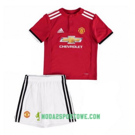 Koszulka Manchester United Dziecięcy Domowe Stroje Piłkarskie 2017/18 Krótki Rękaw