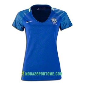 Koszulka Brazylia Damska Wyjazdowe Stroje Piłkarskie 2016/17 Krótki Rękaw
