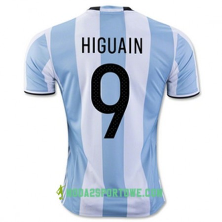 Koszulka Argentyna HIGUAIN Domowe Stroje Piłkarskie 2016/17 Krótki Rękaw