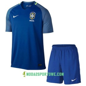 Koszulka Brazylia Dziecięcy Wyjazdowe Stroje Piłkarskie 2016/17 Krótki Rękaw