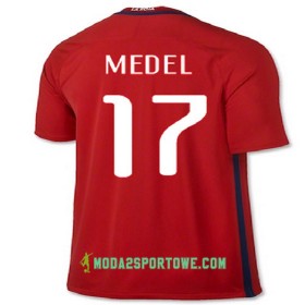 Koszulka Chile MEDEL Domowe Stroje Piłkarskie 2016/17 Krótki Rękaw