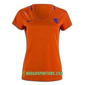 Koszulka Holandia Damska Domowe Stroje Piłkarskie 2016/17 Krótki Rękaw