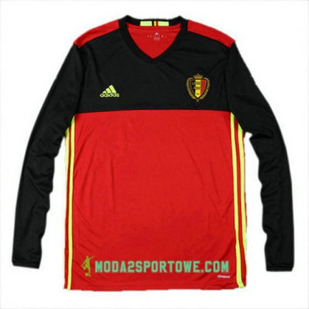 Koszulka Belgia Domowe Stroje Piłkarskie Euro 2016 Długi Rękaw